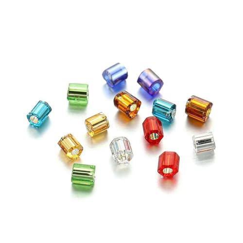 1800 Stück/Los 2 mm sechseckige tschechische Glasperlen, zylindrisch, lose, kleine Rocailles-Nadelperlen für DIY-Armbänder, Halsketten, Schmuckherstellung, Zubehör, mehrfarbig, 2 mm von BSGUZ