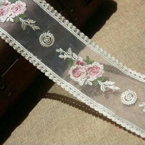 1Y Handgefertigtes Spitzenband, Stoff, Spitzenbesatz für Nähzubehör, Hochzeitsdekoration, DIY-Bastelbedarf, H-1 Yard von BSGUZ