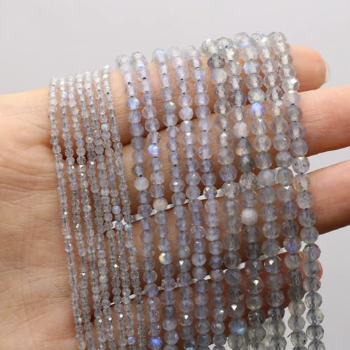 2/3/4,0 mm Naturstein, runde facettierte Perlen, Flash-Labradorit-Abstandsperlen für die Schmuckherstellung, DIY-Halsketten, Armbandzubehör, Flash-Labradorit, 3,0 mm 2/3/4,0 mm Naturstein, runde facettierte Perlen, Flash-Labradorit-Abstandsperlen für die Schmuckherstellung, DIY-Halsketten, Armbandzubehör, Flash-Labradorit, 3,0 mm von BSGUZ