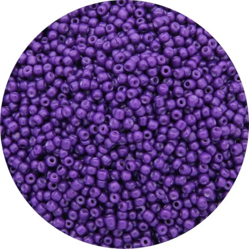 2/3/4,0 mm verschleißfeste, gleichmäßig einfarbige Glasreisperlen – handgefertigte DIY-Schmuckherstellung (Armbänder/Halsketten) – JPR – 2 mm, ca. 2000 Stück von BSGUZ