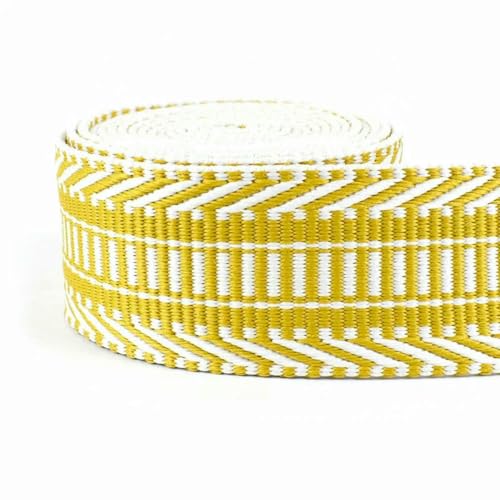 2/3/5 m, 38/50 mm, Jacquard-Nylon-Gurtband, 1,5 mm dick, Rucksackgurt, dekoratives Band, Kleiderband, Nähzubehör, Hellgelb, 50 mm, 5 Meter 2/3/5 m, 38/50 mm, Jacquard-Nylon-Gurtband, 1,5 mm dick, Rucksackgurt, dekoratives Band, Kleiderband, Nähzubehör, Hellgelb, 50 mm, 5 Meter von BSGUZ