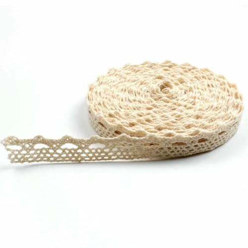 2/5/10 Yards Bekleidungs-Nähstoff, elfenbeinfarben, cremefarben, Baumwollbesätze, gehäkelte Spitze, Applikationsband, handgefertigte Accessoires, DIY-Hut, Tischdecke, 2, Breite 10 mm, 5 2/5/10 Yards Bekleidungs-Nähstoff, elfenbeinfarben, cremefarben, Baumwollbesätze, gehäkelte Spitze, Applikationsband, handgefertigte Accessoires, DIY-Hut, Tischdecke, 2, Breite 10 mm, 5 von BSGUZ