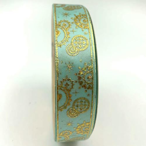 2,5 cm 48/96/144 Yard Satinband Gold Badge Bänder DIY Fliege Schmuck Stirnband Band Blumenpaket-13 Grün Blau-2,5 cm x 48 Yard 2,5 cm 48/96/144 Yard Satinband Gold Badge Bänder DIY Fliege Schmuck Stirnband Band Blumenpaket-13 Grün Blau-2,5 cm x 48 Yard von BSGUZ