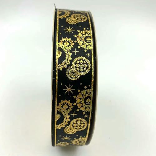 2,5 cm 48/96/144 Yard Satinband Goldabzeichenbänder DIY Fliege Schmuck Stirnband Band Blumenpaket-05 Schwarz-2,5 cm x 96 Yard 2,5 cm 48/96/144 Yard Satinband Goldabzeichenbänder DIY Fliege Schmuck Stirnband Band Blumenpaket-05 Schwarz-2,5 cm x 96 Yard von BSGUZ