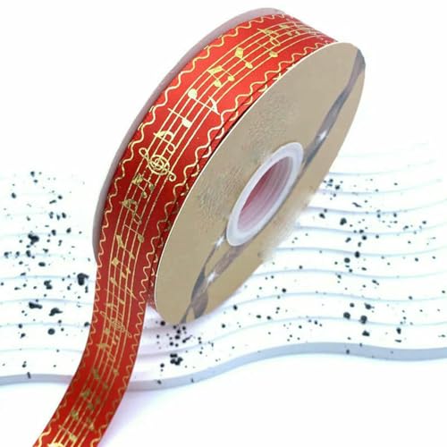 2,5 cm Breite, 48/96/144 Yards, Satinbänder, goldmetallische Musiknote, Barto-Abzeichen, DIY-Bastelarbeiten, handgefertigte Blumen für Stirnbandbänder, Rot, 48 Yards, 2,5 cm 2,5 cm Breite, 48/96/144 Yards, Satinbänder, goldmetallische Musiknote, Barto-Abzeichen, DIY-Bastelarbeiten, handgefertigte Blumen für Stirnbandbänder, Rot, 48 Yards, 2,5 cm von BSGUZ