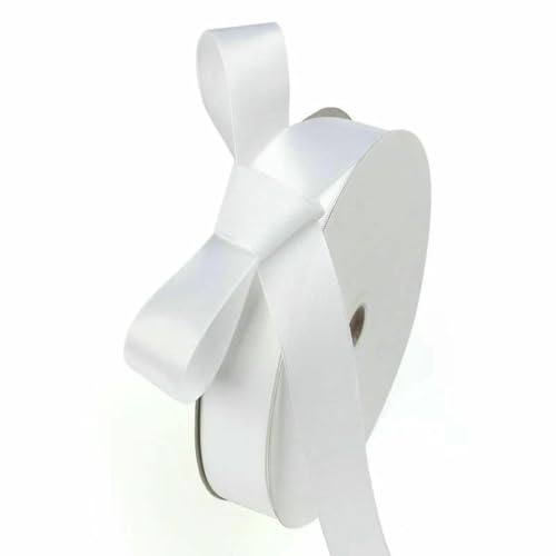2,5 cm Satinband, Haarschmuck, Verpackung, Hochzeitsfeier, Blumensträuße, Dekoration, 91,4 m, DIY-Bänder, Ribest Floral-Float weiß-91,4 m 2,5 cm Satinband, Haarschmuck, Verpackung, Hochzeitsfeier, Blumensträuße, Dekoration, 91,4 m, DIY-Bänder, Ribest Floral-Float weiß-91,4 m von BSGUZ