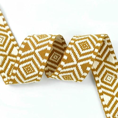 2/5 m, 38 mm, Baumwollgurtband, Gepäckgurt, Leinenband, Kleidung, Nähen, Schrägband, dekorative Borte, Spitzenbesatz, RD707-506Kurkuma, 5 Meter 2/5 m, 38 mm, Baumwollgurtband, Gepäckgurt, Leinenband, Kleidung, Nähen, Schrägband, dekorative Borte, Spitzenbesatz, RD707-506Kurkuma, 5 Meter von BSGUZ