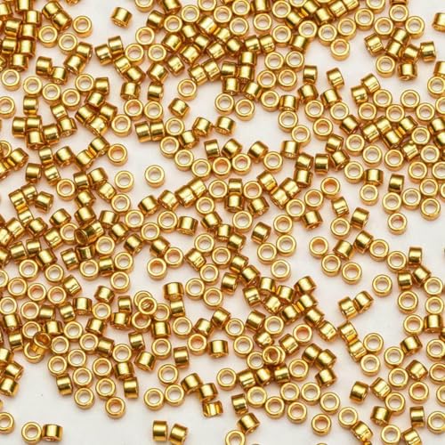 2,5 mm Glasperlen, beliebte Boho-Lose-Samen, Metallic-Perlen für DIY-Kleidungszubehör, handgefertigte Perlen, 10 Gramm/Beutel-FDB1057-2,5 mm von BSGUZ
