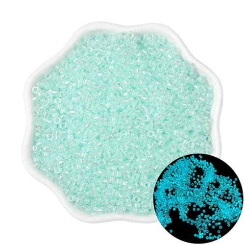 2,5 mm leuchtende Glasreisperlen – DIY-Schmuckherstellungszubehör für Armbänder/Halsketten (10 g/Beutel ≈700 Stück) – BGN – 2,5 mm, ca. 700 Stück von BSGUZ