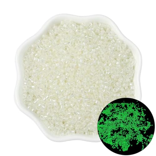 2,5 mm leuchtende Glasreisperlen für handgefertigte DIY-Schmuckherstellung, Perlenarmband, Halskette, 10 g/Beutel, ca. 700 Stück, YGN, 2,5 mm, ca. 700 Stück 2,5 mm leuchtende Glasreisperlen für handgefertigte DIY-Schmuckherstellung, Perlenarmband, Halskette, 10 g/Beutel, ca. 700 Stück, YGN, 2,5 mm, ca. 700 Stück von BSGUZ