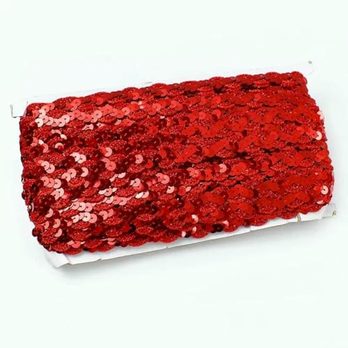 2–20 m Pailletten-Spitzenstoffbesatz für Hochzeitsdekoration, Glitzerband, Bühnenkostüm, Tanzkleid, Kleidungsstück, DIY, handgefertigtes Nähzubehör, 01 Rot, 15 mm, 2 Meter 2–20 m Pailletten-Spitzenstoffbesatz für Hochzeitsdekoration, Glitzerband, Bühnenkostüm, Tanzkleid, Kleidungsstück, DIY, handgefertigtes Nähzubehör, 01 Rot, 15 mm, 2 Meter von BSGUZ