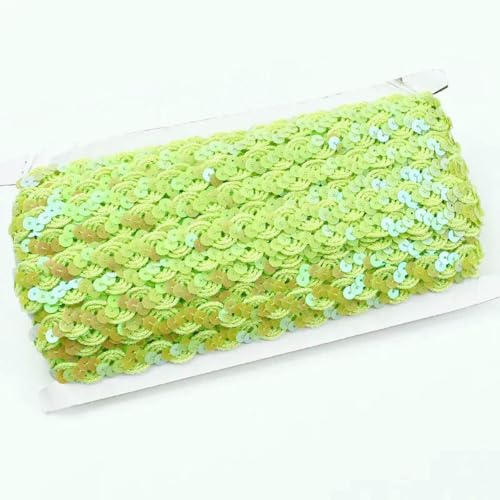 2–20 m Pailletten-Spitzenstoffbesatz für Hochzeitsdekoration, Glitzerband, Bühnenkostüm, Tanzkleid, Kleidungsstück, DIY, handgefertigtes Nähzubehör, 05 Hellgrün, 15 mm, 20 Meter 2–20 m Pailletten-Spitzenstoffbesatz für Hochzeitsdekoration, Glitzerband, Bühnenkostüm, Tanzkleid, Kleidungsstück, DIY, handgefertigtes Nähzubehör, 05 Hellgrün, 15 mm, 20 Meter von BSGUZ