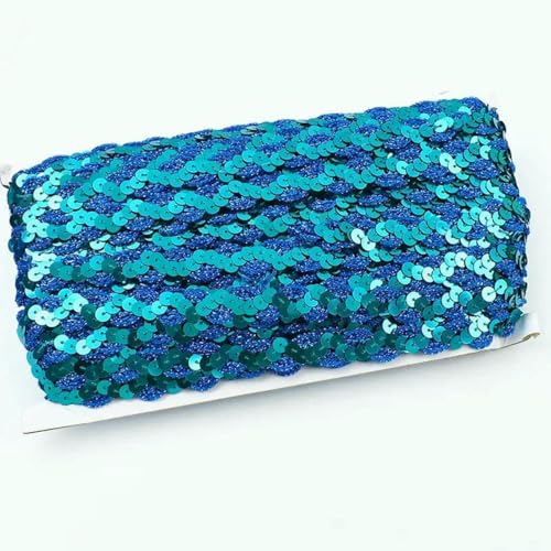 2–20 m Pailletten-Spitzenstoffbesatz für Hochzeitsdekoration, Glitzerband, Bühnenkostüm, Tanzkleid, Kleidungsstück, DIY, handgefertigtes Nähzubehör, 06 Blau, 15 mm, 20 Meter 2–20 m Pailletten-Spitzenstoffbesatz für Hochzeitsdekoration, Glitzerband, Bühnenkostüm, Tanzkleid, Kleidungsstück, DIY, handgefertigtes Nähzubehör, 06 Blau, 15 mm, 20 Meter von BSGUZ