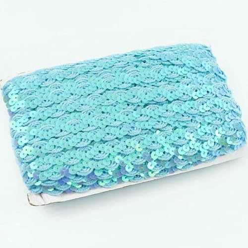 2–20 m Pailletten-Spitzenstoffbesatz für Hochzeitsdekoration, Glitzerband, Bühnenkostüm, Tanzkleid, Kleidungsstück, DIY, handgefertigtes Nähzubehör, 08 Himmelblau, 15 mm, 5 Meter 2–20 m Pailletten-Spitzenstoffbesatz für Hochzeitsdekoration, Glitzerband, Bühnenkostüm, Tanzkleid, Kleidungsstück, DIY, handgefertigtes Nähzubehör, 08 Himmelblau, 15 mm, 5 Meter von BSGUZ