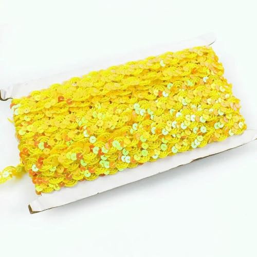 2–20 m Pailletten-Spitzenstoffbesatz für Hochzeitsdekoration, Glitzerband, Bühnenkostüm, Tanzkleid, Kleidungsstück, DIY, handgefertigtes Nähzubehör, 09 Gelb, 15 mm, 2 Meter 2–20 m Pailletten-Spitzenstoffbesatz für Hochzeitsdekoration, Glitzerband, Bühnenkostüm, Tanzkleid, Kleidungsstück, DIY, handgefertigtes Nähzubehör, 09 Gelb, 15 mm, 2 Meter von BSGUZ