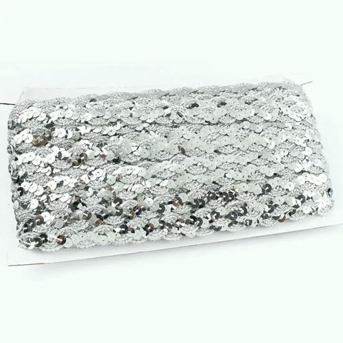 2–20 m Pailletten-Spitzenstoffbesatz für Hochzeitsdekoration, Glitzerband, Bühnenkostüm, Tanzkleid, Kleidungsstück, DIY, handgefertigtes Nähzubehör, 15 Silber, 15 mm, 2 Meter 2–20 m Pailletten-Spitzenstoffbesatz für Hochzeitsdekoration, Glitzerband, Bühnenkostüm, Tanzkleid, Kleidungsstück, DIY, handgefertigtes Nähzubehör, 15 Silber, 15 mm, 2 Meter von BSGUZ