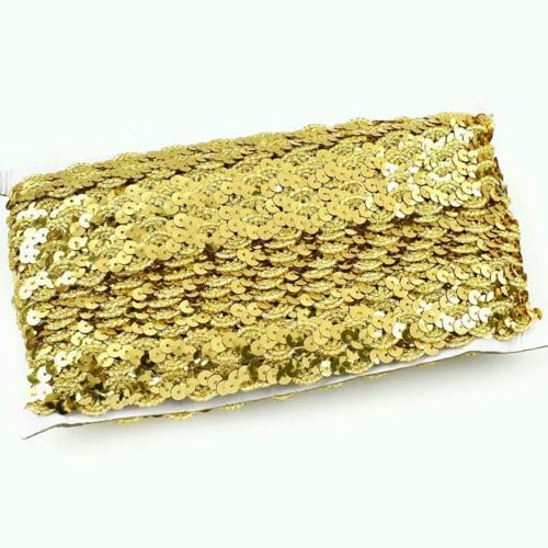 2–20 m Pailletten-Spitzenstoffbesatz für Hochzeitsdekoration, Glitzerband, Bühnenkostüm, Tanzkleid, Kleidungsstück, DIY, handgefertigtes Nähzubehör, 17 Gold, 15 mm, 20 Meter 2–20 m Pailletten-Spitzenstoffbesatz für Hochzeitsdekoration, Glitzerband, Bühnenkostüm, Tanzkleid, Kleidungsstück, DIY, handgefertigtes Nähzubehör, 17 Gold, 15 mm, 20 Meter von BSGUZ