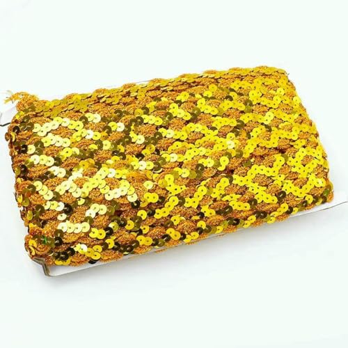 2–20 m Pailletten-Spitzenstoffbesatz für Hochzeitsdekoration, Glitzerband, Bühnenkostüm, Tanzkleid, Kleidungsstück, DIY, handgefertigtes Nähzubehör, 18 Gelbgold, 15 mm, 5 Meter 2–20 m Pailletten-Spitzenstoffbesatz für Hochzeitsdekoration, Glitzerband, Bühnenkostüm, Tanzkleid, Kleidungsstück, DIY, handgefertigtes Nähzubehör, 18 Gelbgold, 15 mm, 5 Meter von BSGUZ
