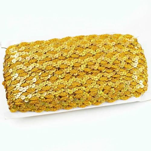 2–20 m Pailletten-Spitzenstoffbesatz für Hochzeitsdekoration, Glitzerband, Bühnenkostüm, Tanzkleid, Kleidungsstück, DIY, handgefertigtes Nähzubehör – 19 Lasergold – 15 mm – 10 Meter 2–20 m Pailletten-Spitzenstoffbesatz für Hochzeitsdekoration, Glitzerband, Bühnenkostüm, Tanzkleid, Kleidungsstück, DIY, handgefertigtes Nähzubehör – 19 Lasergold – 15 mm – 10 Meter von BSGUZ