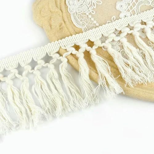 2–5 Meter, 9 cm, Baumwollquastenfransen für Vorhangdekoration, Kleidung, Spitzenbesatz, Stoff, Sofabesatz, Band, DIY-Kleidungsstück, Nähzubehör, Beige, 2 Knoten, 10 cm, 5 Meter 2–5 Meter, 9 cm, Baumwollquastenfransen für Vorhangdekoration, Kleidung, Spitzenbesatz, Stoff, Sofabesatz, Band, DIY-Kleidungsstück, Nähzubehör, Beige, 2 Knoten, 10 cm, 5 Meter von BSGUZ