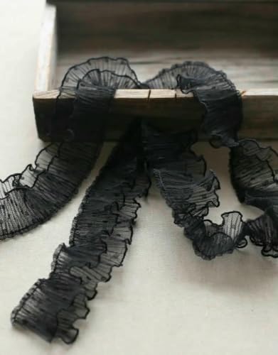 2 Meter, 5 cm breit, exquisites elfenbeinfarbenes, grünes, rosa Spitzenband, Rüschenbesatz, Kragen, Nähen, Kleidung, Rock, Kopfbedeckung, Applikation, Dekoration, 3–2 Meter von BSGUZ