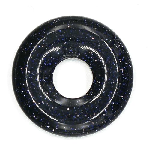 2 Stück natürliche Achate, Steinperlen, großes Loch, Türkis, Malachit, runde Perlen für Frauen, Schmuckherstellung, DIY-Halskette, Größe 18 x 18 mm, blauer Sandstein, 18 x 18 mm von BSGUZ