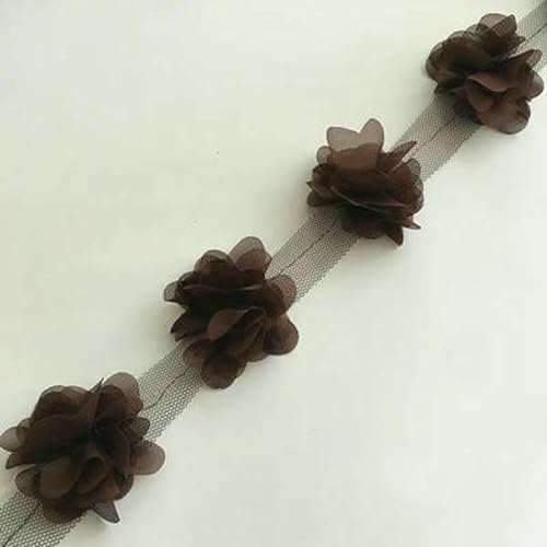 2 Yard 33 Farben 3D Chiffon Blumen DIY 5cm Breite Spitzenbesatz 24 Blumen Spitzenband Dekoration Kleidung Accessoires-XF03-32 2 Yard 33 Farben 3D Chiffon Blumen DIY 5cm Breite Spitzenbesatz 24 Blumen Spitzenband Dekoration Kleidung Accessoires-XF03-32 von BSGUZ