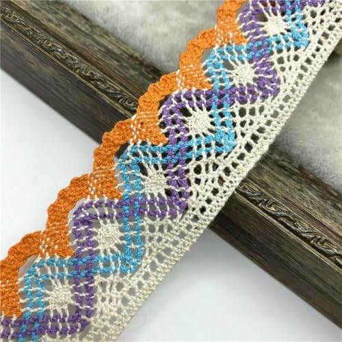 2 Yards/Lot 40 mm Baumwollspitzenband für Bekleidungsnähstoffe, elfenbeinfarbener Besatz, Baumwollhäkelspitze, Stoffband, handgefertigte Accessoires-05-2 von BSGUZ