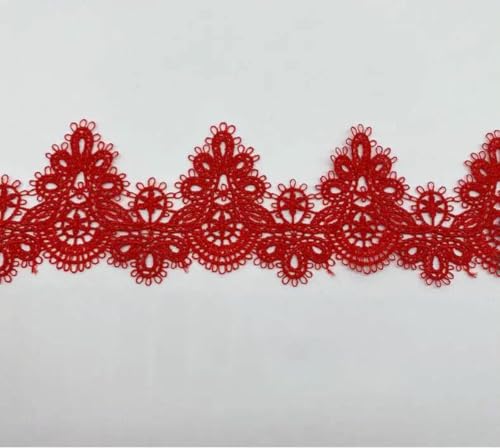 2 Yards Hohlblumen-Stickerei Schwarz Weiß Burgunder Blau Spitzenband DIY Bekleidung Nähstoff Wasserlösliches Spitzenband-rot-2 Yards 2 Yards Hohlblumen-Stickerei Schwarz Weiß Burgunder Blau Spitzenband DIY Bekleidung Nähstoff Wasserlösliches Spitzenband-rot-2 Yards von BSGUZ