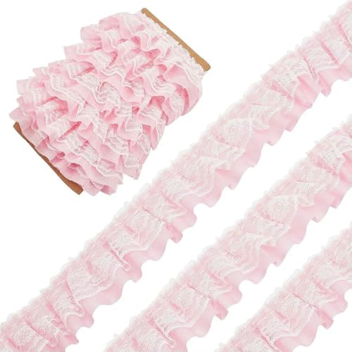 2 Yards Schwarz Weiß Rosa Gefaltete Wellenstickerei Spitzenstoffbesatz DIY Kleidung Tägliche Heimdekoration Accessoire 5CM Breit-Rosa-2Yards 2 Yards Schwarz Weiß Rosa Gefaltete Wellenstickerei Spitzenstoffbesatz DIY Kleidung Tägliche Heimdekoration Accessoire 5CM Breit-Rosa-2Yards von BSGUZ
