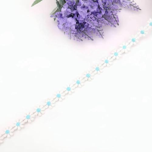 2 Yards farbige Milchseide, kleines Band, bestickte Spitze, DIY-Kleid, handgefertigtes Nähzubehör, Stoffdekoration, Spitze, blau 2 Yards farbige Milchseide, kleines Band, bestickte Spitze, DIY-Kleid, handgefertigtes Nähzubehör, Stoffdekoration, Spitze, blau von BSGUZ