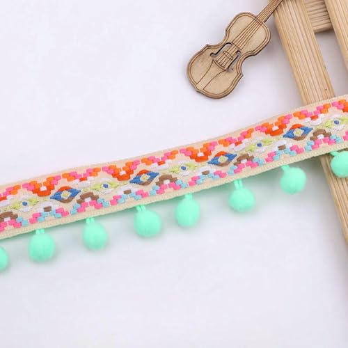 2 Yards farbiges Band mit Kugelfransen, Spitze im Pompom-Stil, Kleidung, Heimtextilien, Spitzenband, DIY, Nähen, Dekoration, Basteln, Beigegrün, 2 Yards 2 Yards farbiges Band mit Kugelfransen, Spitze im Pompom-Stil, Kleidung, Heimtextilien, Spitzenband, DIY, Nähen, Dekoration, Basteln, Beigegrün, 2 Yards von BSGUZ