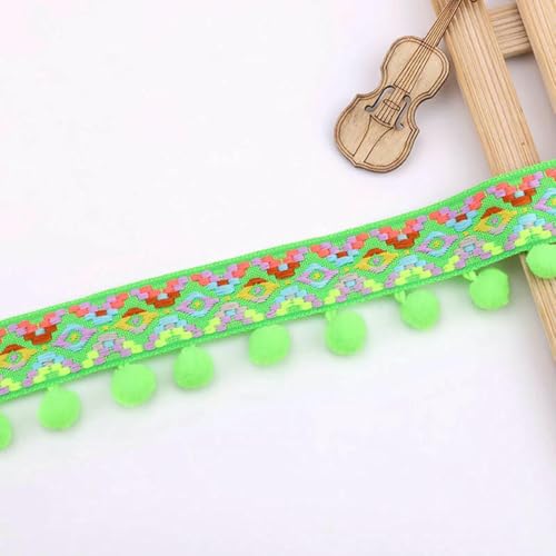 2 Yards farbiges Band mit Kugelfransen, Spitze im Pompom-Stil, Kleidung, Heimtextilien, Spitzenband, DIY, Nähen, Dekoration, Basteln, Grün, 2 Yards 2 Yards farbiges Band mit Kugelfransen, Spitze im Pompom-Stil, Kleidung, Heimtextilien, Spitzenband, DIY, Nähen, Dekoration, Basteln, Grün, 2 Yards von BSGUZ