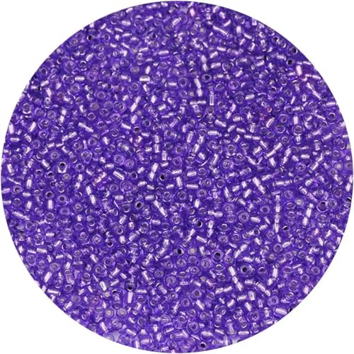 2 mm, 1500 Stück, 18 g, silberfarbene Innenseite, Rocailles-Perlen aus Glas, Bastelperlen für Armbänder, Halsketten, Ringe, Rocailles-Perlen für DIY-Kunsthandwerk, Lavendel, 18 g, 1500 2 mm, 1500 Stück, 18 g, silberfarbene Innenseite, Rocailles-Perlen aus Glas, Bastelperlen für Armbänder, Halsketten, Ringe, Rocailles-Perlen für DIY-Kunsthandwerk, Lavendel, 18 g, 1500 von BSGUZ