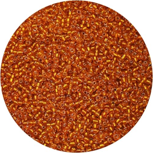 2 mm, 1500 Stück, 18 g, silberfarbene Innenseite, Rocailles-Perlen aus Glas, Bastelperlen für Armbänder, Halsketten, Ringe, Rocailles-Perlen für DIY-Kunsthandwerk, Orange, 18 g, 1500 S 2 mm, 1500 Stück, 18 g, silberfarbene Innenseite, Rocailles-Perlen aus Glas, Bastelperlen für Armbänder, Halsketten, Ringe, Rocailles-Perlen für DIY-Kunsthandwerk, Orange, 18 g, 1500 S von BSGUZ