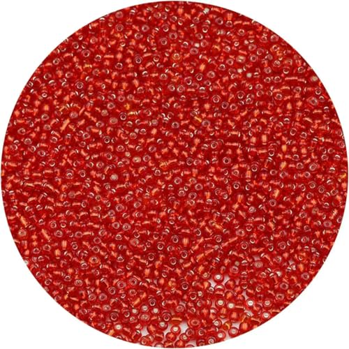 2 mm, 1500 Stück, 18 g, silberfarbene Innenseite, Rocailles-Perlen aus Glas, Bastelperlen für Armbänder, Halsketten, Ringe, Rocailles-Perlen für DIY-Kunsthandwerk, Rot, 18 g, 1500 Stüc 2 mm, 1500 Stück, 18 g, silberfarbene Innenseite, Rocailles-Perlen aus Glas, Bastelperlen für Armbänder, Halsketten, Ringe, Rocailles-Perlen für DIY-Kunsthandwerk, Rot, 18 g, 1500 Stüc von BSGUZ