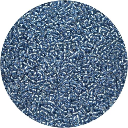 2 mm, 1500 Stück, 18 g, silberfarbene Innenseite, Rocailles-Perlen aus Glas, Bastelperlen für Armbänder, Halsketten, Ringe, zum Basteln von Rocailles-Perlen für DIY-Kunsthandwerk, Pfla 2 mm, 1500 Stück, 18 g, silberfarbene Innenseite, Rocailles-Perlen aus Glas, Bastelperlen für Armbänder, Halsketten, Ringe, zum Basteln von Rocailles-Perlen für DIY-Kunsthandwerk, Pfla von BSGUZ