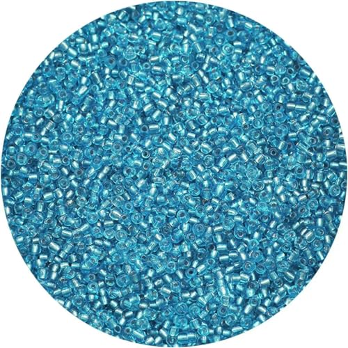 2 mm, 1500 Stück, 18 g, silberfarbene Innenseite, Rocailles-Perlen aus Glas, Bastelperlen für Armbänder, Halsketten, Ringe, zum Basteln von Rocailles-Perlen für DIY-Kunsthandwerk, TIEF 2 mm, 1500 Stück, 18 g, silberfarbene Innenseite, Rocailles-Perlen aus Glas, Bastelperlen für Armbänder, Halsketten, Ringe, zum Basteln von Rocailles-Perlen für DIY-Kunsthandwerk, TIEF von BSGUZ