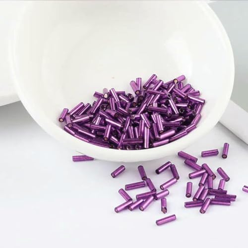 2 mm, 4,0 mm, 6 mm Rocailles-Perlen, Silberkern, tschechische Glas-Rocailles-Stiftperlen zum Nähen, Schmuckherstellung, Kleidungsstück, DIY-Zubehör, 10 g, Dunkelviolett, 2 x 2 mm, 4,0 mm, 6 mm Rocailles-Perlen, Silberkern, tschechische Glas-Rocailles-Stiftperlen zum Nähen, Schmuckherstellung, Kleidungsstück, DIY-Zubehör, 10 g, Dunkelviolett, 2 x von BSGUZ