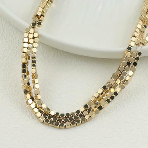 2 mm 3,0 mm quadratische Steinperle, matt vergoldet, natürliche Hämatit-Loseperlen zur Schmuckherstellung, Armbänder, Halsketten, DIY-Zubehör, KC-Farbe, 2 mm, 180 Stück, 1 Strang 2 mm 3,0 mm quadratische Steinperle, matt vergoldet, natürliche Hämatit-Loseperlen zur Schmuckherstellung, Armbänder, Halsketten, DIY-Zubehör, KC-Farbe, 2 mm, 180 Stück, 1 Strang von BSGUZ