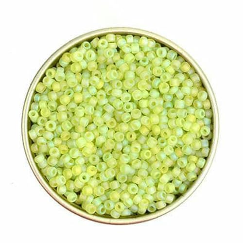 2 mm matte, plattierte, farbenfrohe tschechische Glasperlen zur Schmuckherstellung, Rocailles-Perlen, Charms, Rondelle-Abstandshalter, DIY-Bastelarbeiten, Bijoux-MH03-ca. 3300 Stück, von BSGUZ