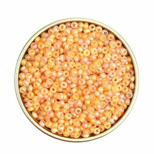 2 mm matte, plattierte, farbenfrohe tschechische Glasperlen zur Schmuckherstellung, Rocailles-Perlen, Charms, Rondelle-Abstandshalter, DIY-Bastelarbeiten, Bijoux-MH07-ca. 2200 Stück, von BSGUZ