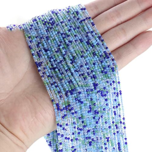 2 mm neue Kristallperlen, kleine facettierte lose Glas-Abstandsperlen zur Schmuckherstellung, Armband, DIY-Zubehör-MH-8-2 mm (10 Stränge) von BSGUZ