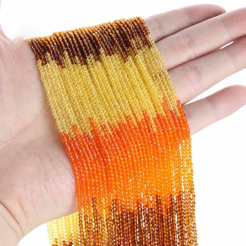 2 mm neue Kristallperlen, kleine facettierte lose Glas-Abstandsperlen zur Schmuckherstellung, Armband-DIY-Zubehör-3Y-9-2 mm (10 Stränge) von BSGUZ