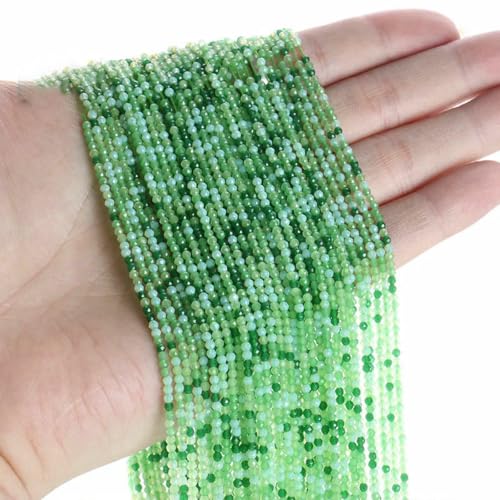 2 mm neue Kristallperlen, kleine facettierte lose Glas-Abstandsperlen zur Schmuckherstellung, Armband-DIY-Zubehör-MH-1–2 mm (5 Stränge) von BSGUZ