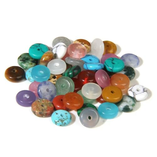 2 x 6 mm Naturstein-Abstandsperlen, Achate, Tigerauge, Jade, Heishi, flache Clips, lose Perlen für Schmuck, DIY, Armband, Halskette, Nr. 1, gemischte Farbe, 2 x 6 mm, ca. 80 Stück 2 x 6 mm Naturstein-Abstandsperlen, Achate, Tigerauge, Jade, Heishi, flache Clips, lose Perlen für Schmuck, DIY, Armband, Halskette, Nr. 1, gemischte Farbe, 2 x 6 mm, ca. 80 Stück von BSGUZ