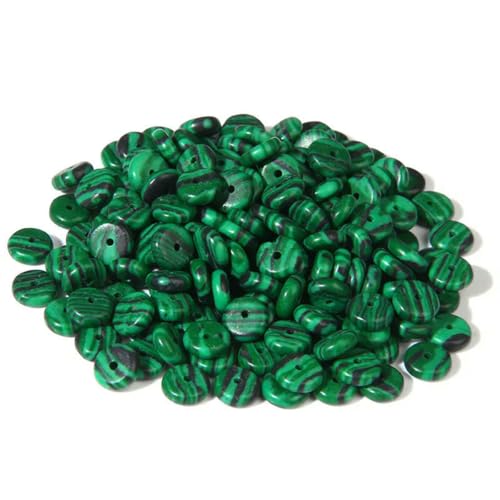 2 x 6 mm Naturstein-Abstandsperlen, Achate, Tigerauge, Jade, Heishi, flache Clips, lose Perlen für Schmuck, DIY, Armband, Halskette, Nr. 22, Malachit, 2 x 6 mm, ca. 50 Stück 2 x 6 mm Naturstein-Abstandsperlen, Achate, Tigerauge, Jade, Heishi, flache Clips, lose Perlen für Schmuck, DIY, Armband, Halskette, Nr. 22, Malachit, 2 x 6 mm, ca. 50 Stück von BSGUZ