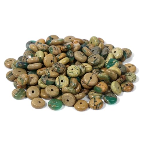 2 x 6 mm Naturstein-Abstandsperlen, Achate, Tigerauge, Jade, Heishi, flache Clips, lose Perlen für Schmuck, DIY, Armband, Halskette, Nr. 35, Jaspis, 2 x 6 mm, ca. 50 Stück 2 x 6 mm Naturstein-Abstandsperlen, Achate, Tigerauge, Jade, Heishi, flache Clips, lose Perlen für Schmuck, DIY, Armband, Halskette, Nr. 35, Jaspis, 2 x 6 mm, ca. 50 Stück von BSGUZ