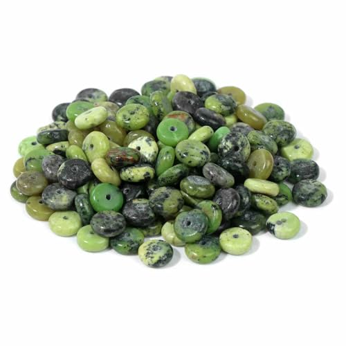 2 x 6 mm Naturstein-Abstandsperlen, Achate, Tigerauge, Jade, Heishi, flache Clips, lose Perlen für Schmuck, DIY, Armband, Halskette, Nr. 45, grüne Jade, 2 x 6 mm, ca. 50 Stück 2 x 6 mm Naturstein-Abstandsperlen, Achate, Tigerauge, Jade, Heishi, flache Clips, lose Perlen für Schmuck, DIY, Armband, Halskette, Nr. 45, grüne Jade, 2 x 6 mm, ca. 50 Stück von BSGUZ