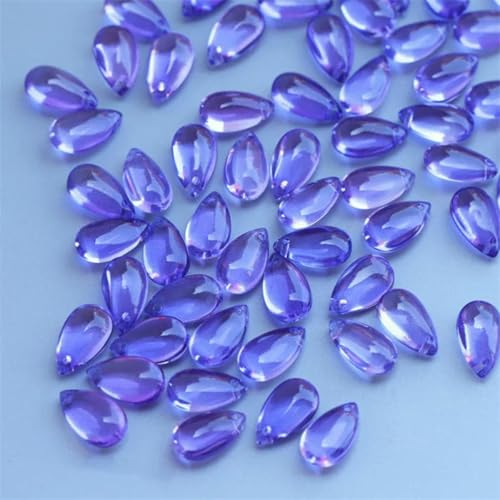 20/40 Stück glatte Glas-Wassertropfen, Tropfenform, Lampwork-Kristall-Charm-Perlen für die Schmuckherstellung, DIY-Armband, Halskettenzubehör, 3–20 Stück von BSGUZ